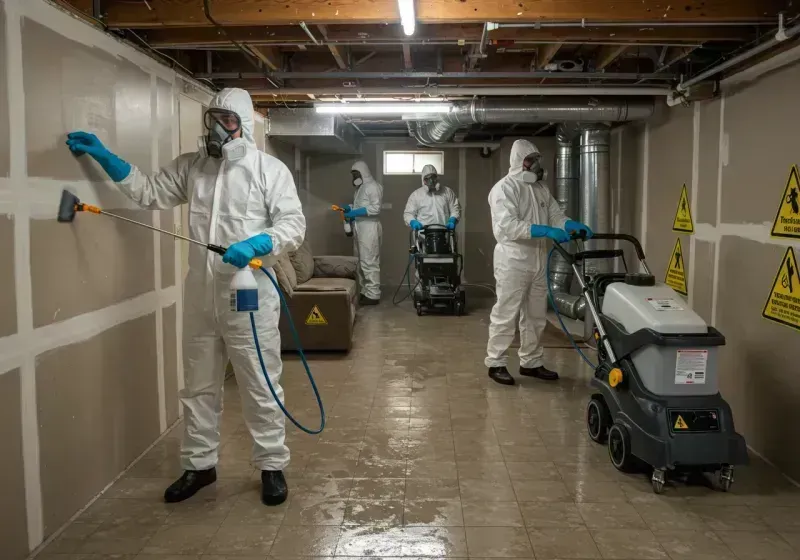 Basement Moisture Removal and Structural Drying process in Bradley County, TN